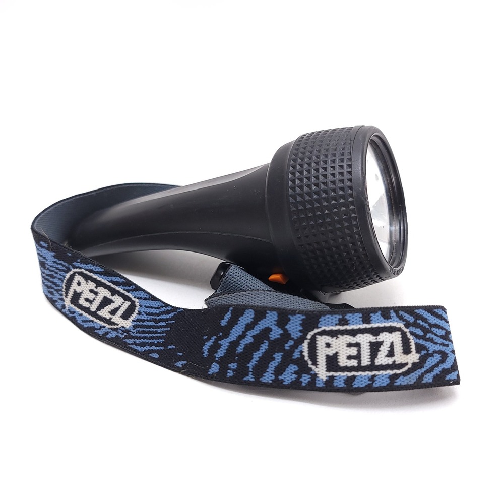 Petzl Saxo Vintage Headlamp Black Adjustable Headband Hiking Torch